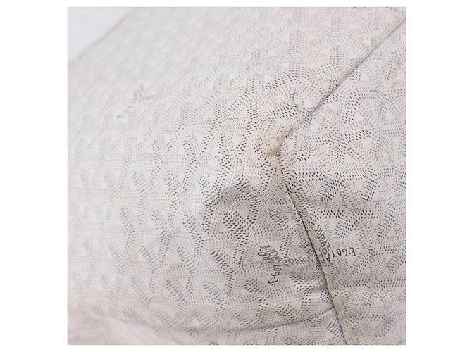 GOYARD Herringbone Saint Louis GM Tote Bag PVC Weiß Auth 194163 - Ansicht 15