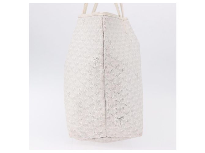 GOYARD Herringbone Saint Louis GM Tote Bag PVC Weiß Auth 194163 - Ansicht 3