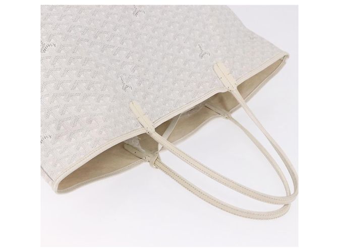 GOYARD Herringbone Saint Louis GM Tote Bag PVC Weiß Auth 194163 - Ansicht 6