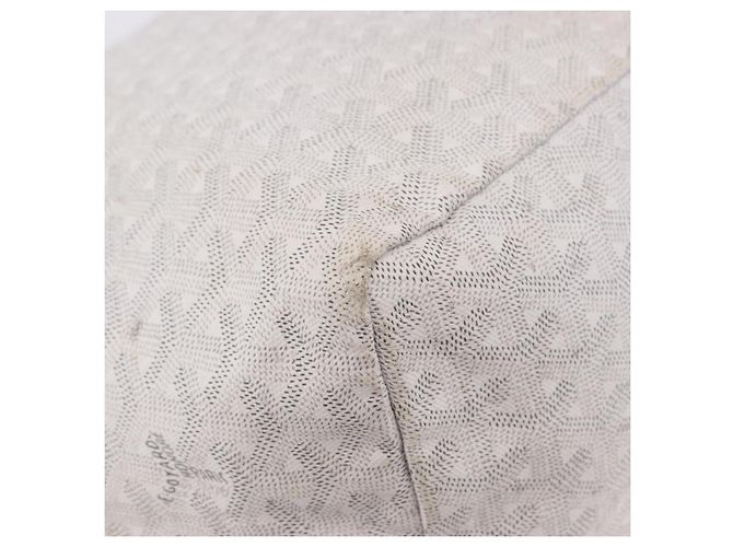 GOYARD Herringbone Saint Louis GM Tote Bag PVC Weiß Auth 194163 - Ansicht 9