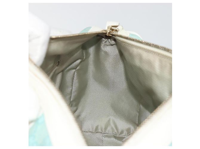 Borsa GUCCI GG Canvas Azzurro Oro 000 0851 Auth BA14180A D'oro Blu chiaro - vista 20
