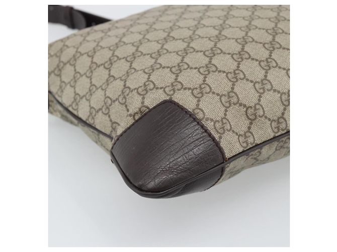 Borsa a Tracolla GUCCI GG Supreme PVC Beige Silver 148476 Auth BA14217 Argento - vista 17