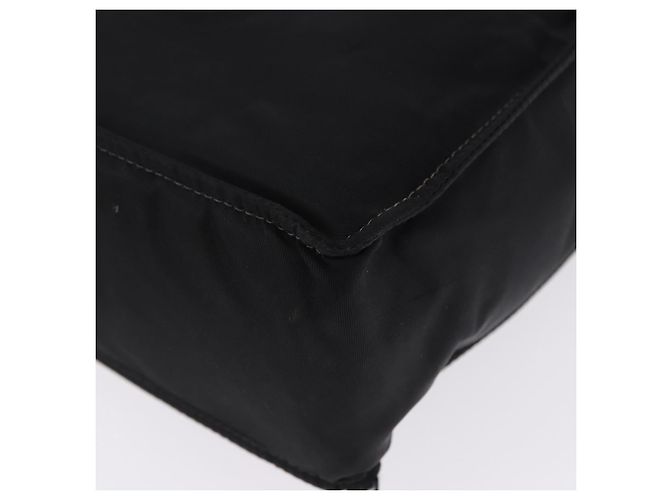 Sac Cabas CHANEL Nylon Noir Or CC Auth 192486A Doré - vue 14