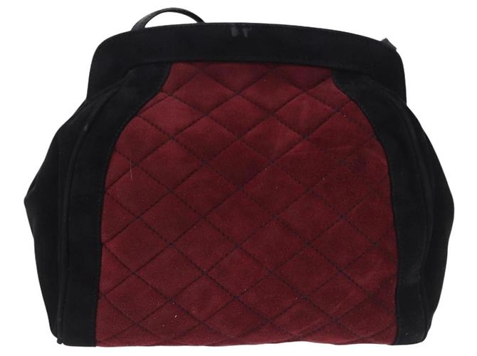 Bolsa de Ombro Salvatore Ferragamo Camurça Vermelha Ouro Auth 195204 Vermelho Dourado - vista 2