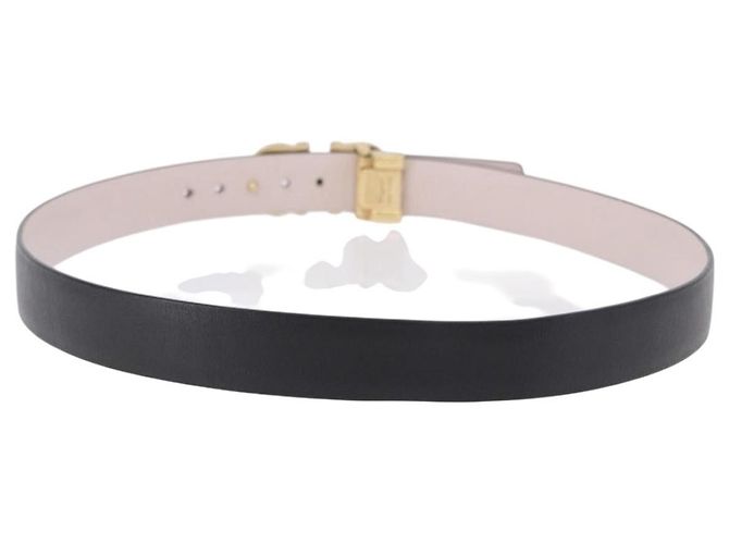 Cintura Salvatore Ferragamo Gancini in pelle nera e oro Auth BA14708A Nero - vista 2