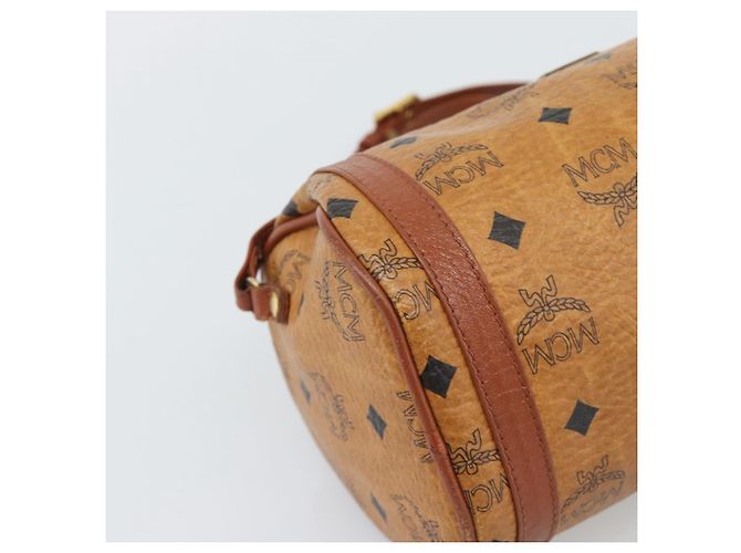 Borsa a tracolla MCM Vicetos PVC Pelle Marrone Tono Oro Auth gh232323 - vista 14