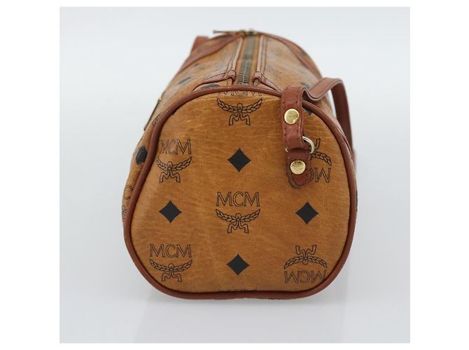 Borsa a tracolla MCM Vicetos PVC Pelle Marrone Tono Oro Auth gh232323 - vista 4