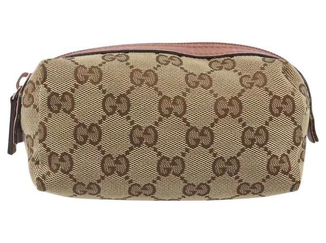 Bolso GUCCI GG Canvas Beige Silver 245947 Auth 191986 Plata - vista 13