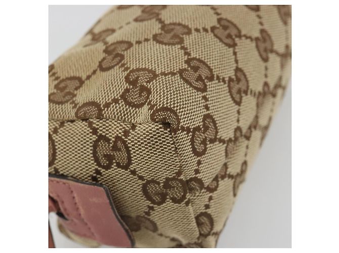 Bolso GUCCI GG Canvas Beige Silver 245947 Auth 191986 Plata - vista 14