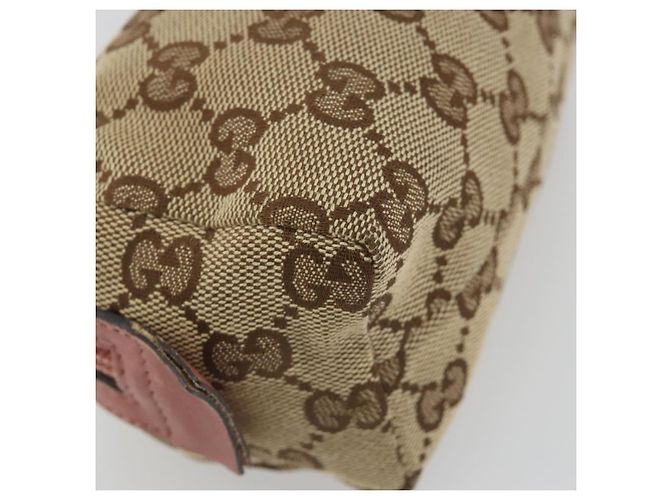 Bolso GUCCI GG Canvas Beige Silver 245947 Auth 191986 Plata - vista 16