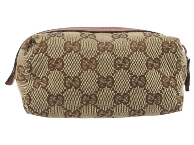 Bolso GUCCI GG Canvas Beige Silver 245947 Auth 191986 Plata - vista 2