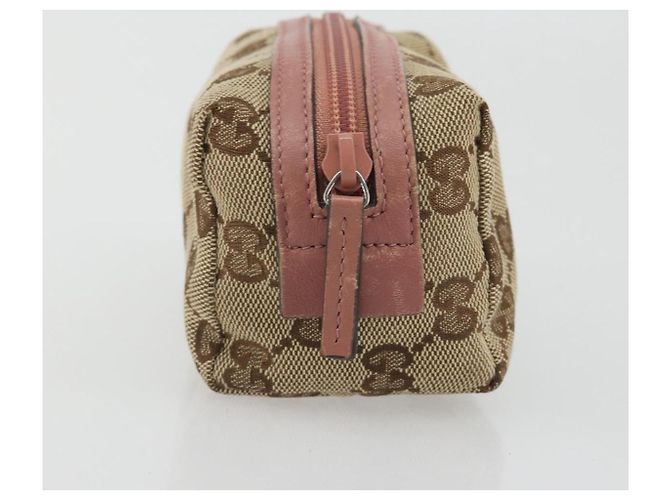 Bolso GUCCI GG Canvas Beige Silver 245947 Auth 191986 Plata - vista 4