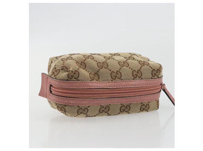 Bolso GUCCI GG Canvas Beige Silver 245947 Auth 191986 Plata - vista 5