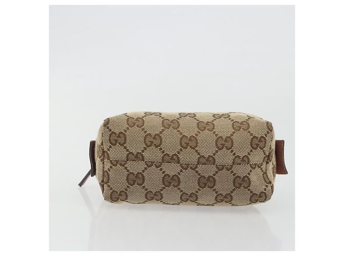 Bolso GUCCI GG Canvas Beige Silver 245947 Auth 191986 Plata - vista 6