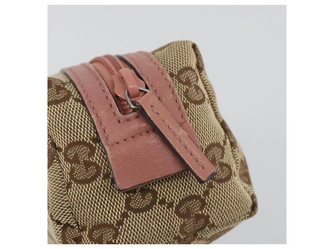 Bolso GUCCI GG Canvas Beige Silver 245947 Auth 191986 Plata - vista 8