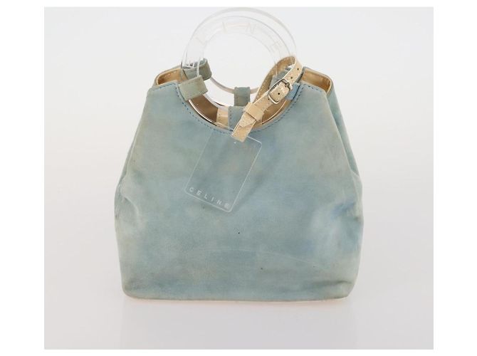 Céline CELINE Macadam Canvas Clutch Bag PVC Suede 4 Set Brown Beige blue Auth 191147 Marrone - vista 20