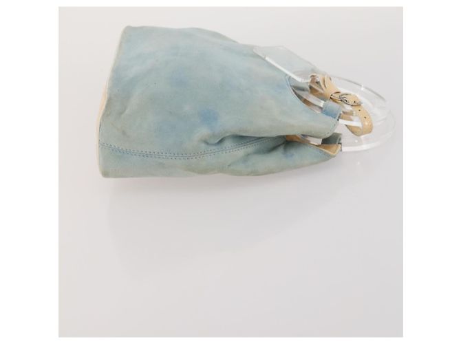 Céline CELINE Macadam Canvas Clutch Bag PVC Suede 4 Set Brown Beige blue Auth 191147 Marrone - vista 22