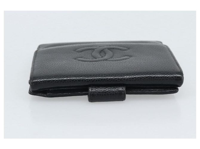 Portafoglio CHANEL Caviar Skin 2 Set Black CC Auth bs36692 Nero - vista 12