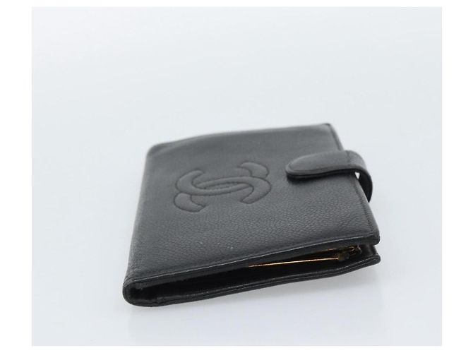 Portafoglio CHANEL Caviar Skin 2 Set Black CC Auth bs36692 Nero - vista 4