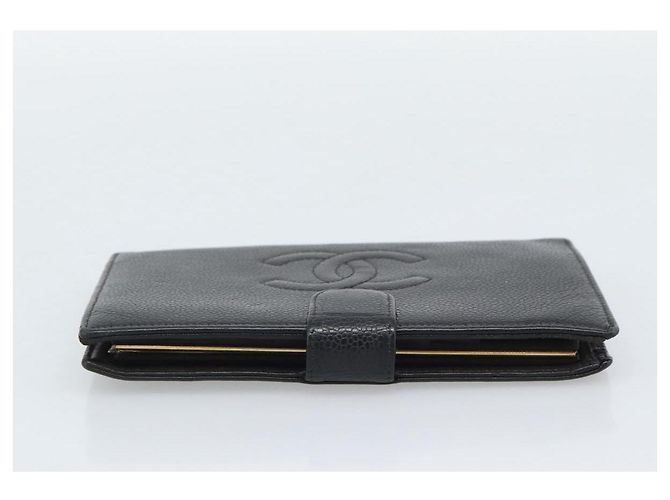 Portafoglio CHANEL Caviar Skin 2 Set Black CC Auth bs36692 Nero - vista 5