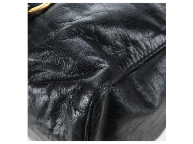 Borsa a mano Miu Miu in pelle 2way Nero Oro Auth am12097SAV D'oro - vista 18
