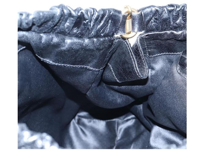 Borsa a mano Miu Miu in pelle 2way Nero Oro Auth am12097SAV D'oro - vista 21