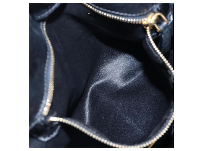 Borsa a mano Miu Miu in pelle 2way Nero Oro Auth am12097SAV D'oro - vista 24