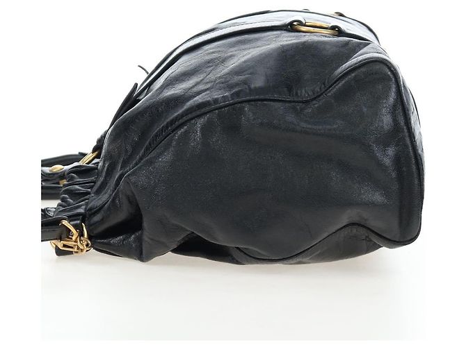 Borsa a mano Miu Miu in pelle 2way Nero Oro Auth am12097SAV D'oro - vista 3