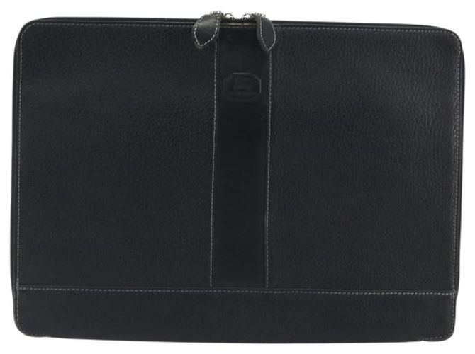 BURBERRY Cartella Leather Black Silver Auth bs36590 Nero Argento - vista 13