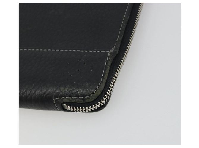 BURBERRY Cartella Leather Black Silver Auth bs36590 Nero Argento - vista 15