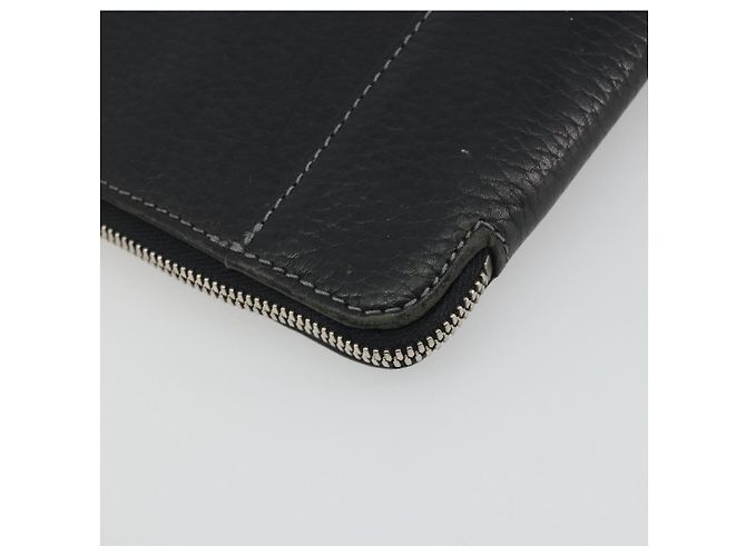 BURBERRY Cartella Leather Black Silver Auth bs36590 Nero Argento - vista 16
