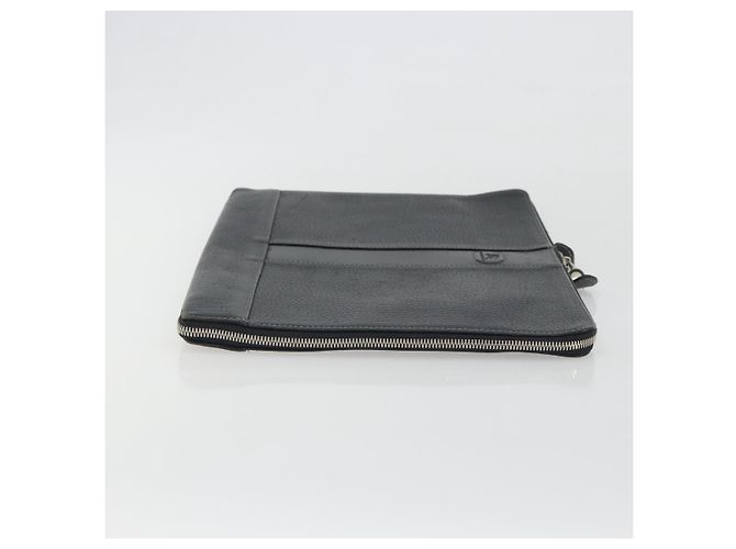BURBERRY Cartella Leather Black Silver Auth bs36590 Nero Argento - vista 3