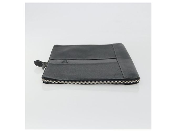 BURBERRY Cartella Leather Black Silver Auth bs36590 Nero Argento - vista 4