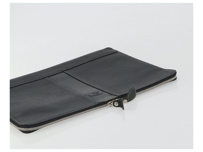 BURBERRY Cartella Leather Black Silver Auth bs36590 Nero Argento - vista 5