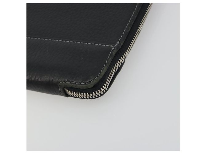 BURBERRY Cartella Leather Black Silver Auth bs36590 Nero Argento - vista 7