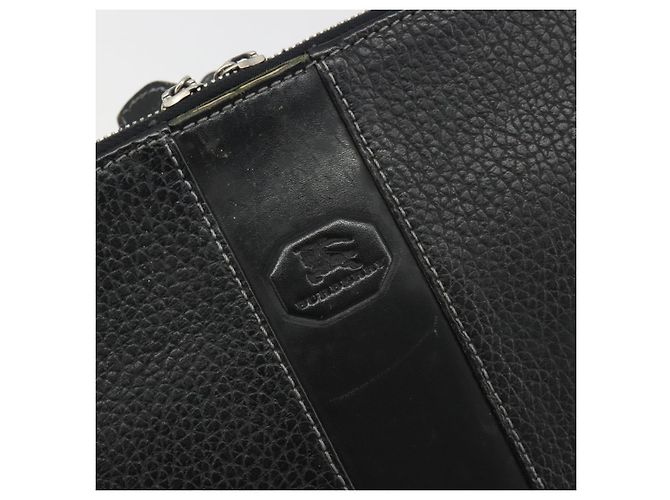 BURBERRY Cartella Leather Black Silver Auth bs36590 Nero Argento - vista 8