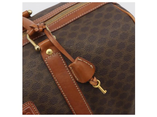 Céline Borsa Boston CELINE Macadam PVC Pelle Marrone Tono Oro Auth ep15333 - vista 10