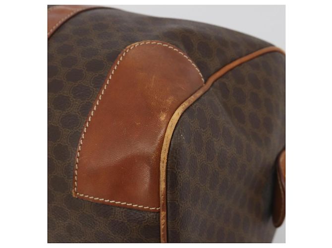 Céline Borsa Boston CELINE Macadam PVC Pelle Marrone Tono Oro Auth ep15333 - vista 15