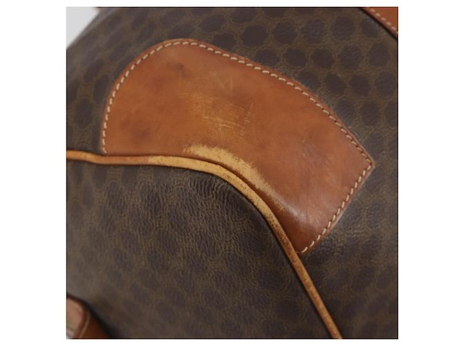 Céline Borsa Boston CELINE Macadam PVC Pelle Marrone Tono Oro Auth ep15333 - vista 16