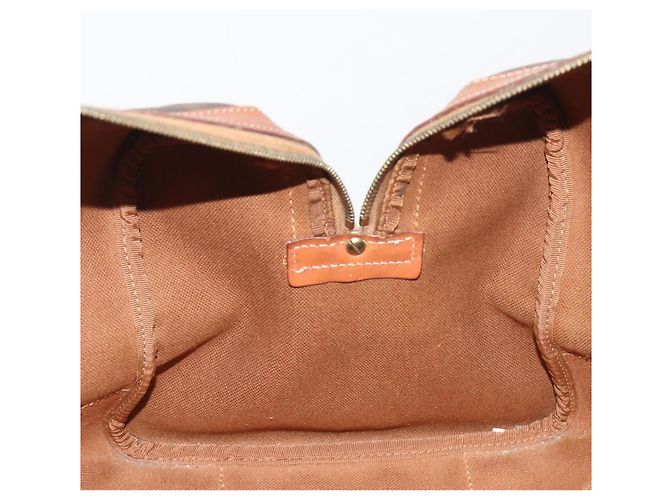 Céline Borsa Boston CELINE Macadam PVC Pelle Marrone Tono Oro Auth ep15333 - vista 22