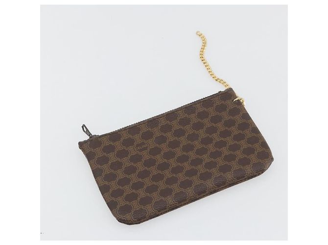 Céline Borsa Boston CELINE Macadam PVC Pelle Marrone Tono Oro Auth ep15333 - vista 25