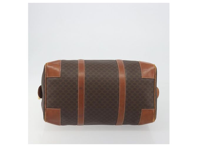 Céline Borsa Boston CELINE Macadam PVC Pelle Marrone Tono Oro Auth ep15333 - vista 5