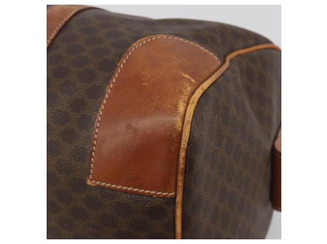 Céline Borsa Boston CELINE Macadam PVC Pelle Marrone Tono Oro Auth ep15333 - vista 9