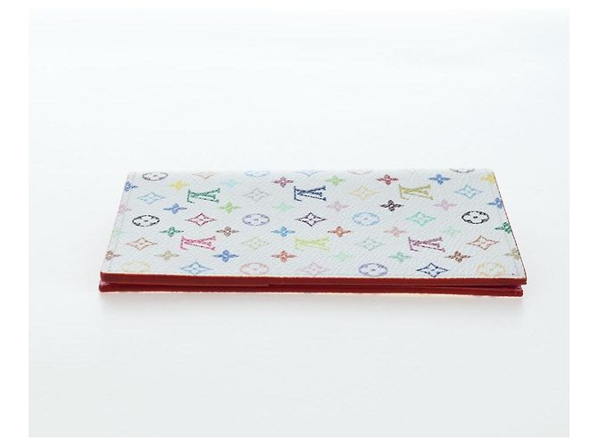 LOUIS VUITTON Multicolor Couverture Passport Case White M14178 Auth 193868SM Weiß - Ansicht 3