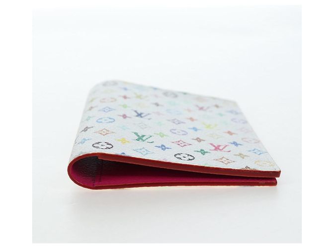 LOUIS VUITTON Multicolor Couverture Passport Case White M14178 Auth 193868SM Weiß - Ansicht 6