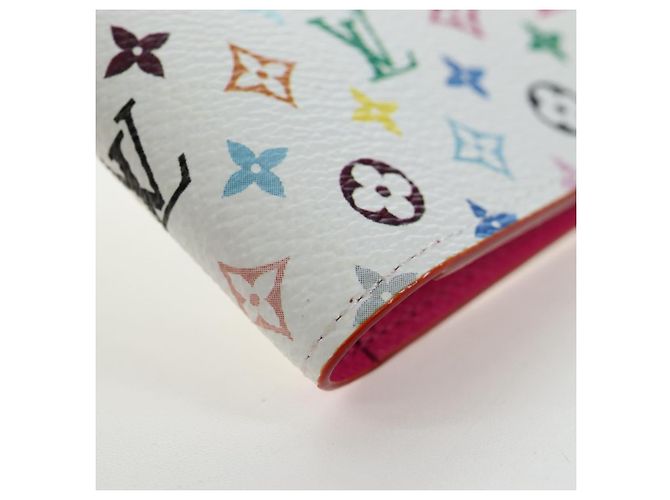 LOUIS VUITTON Multicolor Couverture Passport Case White M14178 Auth 193868SM Weiß - Ansicht 7