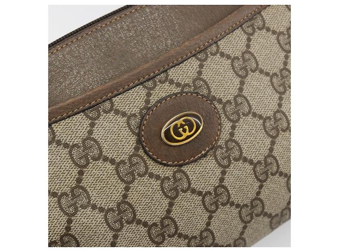 Borsa a Tracolla GUCCI GG Supreme PVC Pelle Beige 904 02 020 Auth ka5570 - vista 17