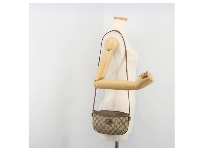 Borsa a Tracolla GUCCI GG Supreme PVC Pelle Beige 904 02 020 Auth ka5570 - vista 22