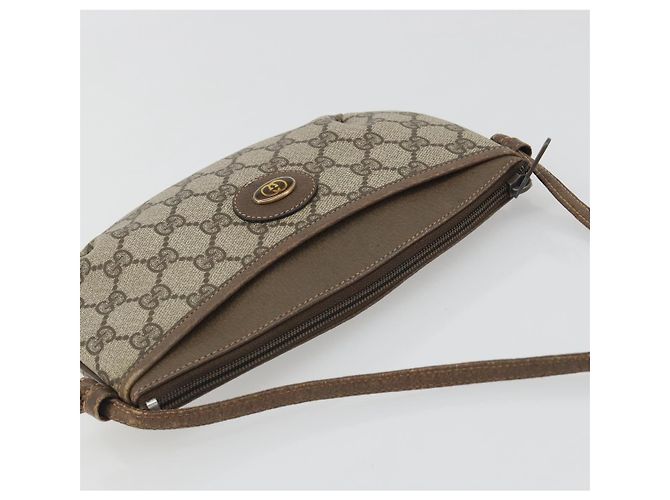 Borsa a Tracolla GUCCI GG Supreme PVC Pelle Beige 904 02 020 Auth ka5570 - vista 6