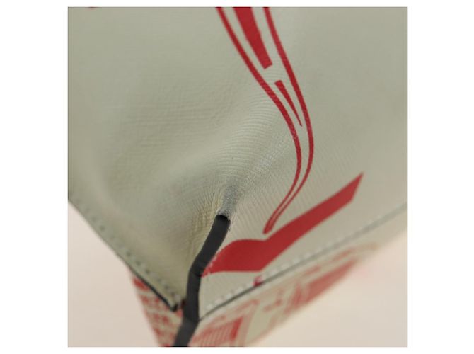 Bolsa de Ombro LOEWE Gundam em Couro Beige Red Auth 167470M - vista 18